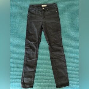 Madewell Women's Black Jeans 9” High-Rise Skinny Size 25